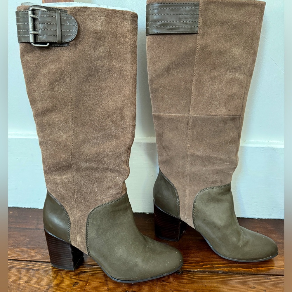 Calvin Klein leather and suede boots